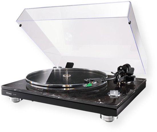  TEAC TN550B Analog Turntable; Black Marble;  45 and 33-1/3 rpm 2 speed Cogging free Belt Drive Turntable; “PRS3” Platter Rotation Sensing Servo System for Precise Rotate Speed; Sleek Resonance free Dual Material Compound by Marble Stone and High density MDF; Crystal Clear Acrylic Platter with Perimeter Belt Drive; UPC 043774032280 (TN550B TN550-B TN550BTEAC TN550B-TEAC TN550B-TURNTABLE TN550BTURNTABLE) 