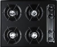 Summit TNL03P Gas Cooktop with 4 Open Burners -  24", Painted Cooktop Surface, 4 Number Of Burners, Control Burner Temperature, Battery Start Dial Ignition Type, 9,000 BTU BTU Per Burner, Open Burner Style, UPC 761101043975 (TNL03P TNL-03-P TNL 03 P TNL-03P) 