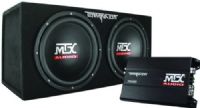 MTX Audio TNP212D2 Dual 12" Terminator Sealed Enclosure with Amplifier, Power Handling: Peak 1200 watts per pair / RMS 400 watts per pair, 2" Aluminum single 4 ohms voice coil, Rubber Surround Polypropylene Cone, 48oz. Magnet, Frequency response 37-150 Hz, LED power and protection indicators, UPC 715442550067 (TNP-212D2 TNP 212D2 TNP212D TNP212) 