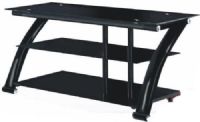InnovEx TO052G29 Nexus EZ 52 TV Stand, Black; 8mm tempered top glass holds up to 60 inch flat screen TV; Glossy black steel frame brings a touch of style to the sleek arc design; Superior strength steel frame; Tempered, heavy-duty glass and top shelf alone can hold up to 130 pounds; Provide ample open shelves that allows air flow for cooling down components; UPC 811910015233 (TO-052G29 TO0-52G29 TO052-G29) 