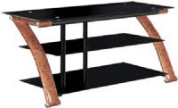 InnovEx TO052GBW Nexus EZ 52 TV Stand, Burl Wood; 8mm tempered top glass holds up to 60 inch flat screen TV; UV coated steel frame brings a touch of style to the sleek arc design; Superior strength steel frame; Tempered, heavy-duty glass and top shelf alone can hold up to 130 pounds; Provide ample open shelves that allows air flow for cooling down components; UPC 811910015226 (TO-052GBW TO0-52GBW TO052-GBW) 