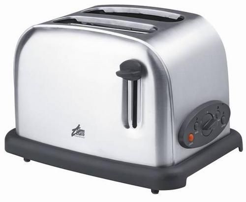 Team TO-14246 Two Slice Cool Touch Toaster, Wide Slot, 3 LED indicator, Stainless Steel (TO 14246 TO14246 14246)
