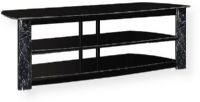 InnovEx TO362GBM Phoenix 62" TV Stand, Black Marble; UV coated finish on steel body; Superior strength steel frame; 8mm tempered glass holds up to a 70" Flat screen TV; Tempered heavy-duty glass and top shelf alone can hold up to 145 pounds; Three tiered glass shelves makes housing all the AV and gaming equipment you own easy; UPC 811910019149 (TO-362GBM TO3 62GBM TO362-GBM TO362G-BM) 
