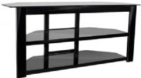 InnovEx TO452GBK Oxnard 52" TV Stand, Black; Superior strength steel frame; 8mm tempered glass holds up to 60" flat screen TV; Scratch resistant epoxy powder coating; Heavy-duty, tempered black glass, scratch resistant powder coated steel frame, it is sleek and modern style is perfect for any home; UPC 811910014526 (TO-452GBK TO 452GBK TO452-GBK TO452G-BK) 