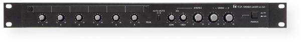 TOA Electronics M-243 Stereo Mixer 6-Channel, Two XLR Microphone Inputs, Auto-Priority of Mic Over Stereo Inputs, Inputs Independently Assignable, One Stereo and Two Mono Mix Buses.(M243 M 243 TOAM243 TOA-M243 TOA-M 243)
