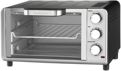 Cuisinart TOB-80 Compact Toaster Oven Broiler; Compact and counter-friendly 0.35 cubic-foot capacity; Fits 4 slices of bread or a 9