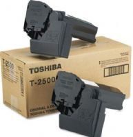 Toshiba T-2500 Black Toner Cartrigde (2 Pack) for use with Toshiba e-Studio 20/25, e-Studio 200 and e-Studio 250 Digital Copiers, Approx. 7500 pages @ 5% average coverage, New Genuine Original OEM Toshiba Brand (T2500 T 2500 TOSHIBAT2500) 