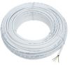 RCA TP004WHR 100 foot Station Wire in White Color, UL approved, For indoor and outdoor use, Insulated phone station wire, Connects to junction boxes and wall plates, Four wire system works with one or two phone lines, UPC 079000319023 (TP004WHR T-P004WHR) 