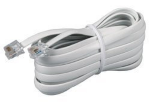 RCA TP231WHR 15 foot Phone Line Cord, Connects your phone or modem to a phone outlet, Has 15 feet of cord, Connectors on both ends, White color cord, Lifetime Warranty, UPC 044476053245 (TP231WHR TP-231WHR)