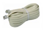 RCA TP243R 25 foot Phone Line Cord; Connects your phone or modem to a phone outlet; Standard phone connectors on both ends; Ivory color blends with many kitchen, bedroom, or living room settings; Connect two phone devices together or connect a phone to a wall jack; Lifetime Warranty; UPC 079000404002 (TP243R TP-243R) 
