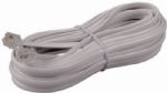 RCA TP243WHR 25 foot Phone Line Cord, Connects your phone or modem to a phone outlet, Standard phone connectors on both ends, White color cord, Connect two phone devices together or connect a phone to a wall jack, Lifetime warranty, UPC 044476053252 (TP243WHR TP-243WHR) 