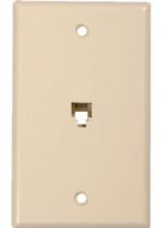 RCA TP247R Phone Jack Wall Plate, Connects to phone wire and mounts a modular phone jack on your wall, Allows use of standard phone connector, Four wire system works with all two or four wire systems, Mounts to standard electrical outlet box or flush mounts to drywall, Ivory finish, UPC 079000404019 (TP247R TP-247R) 