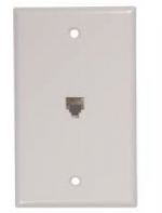 RCA TP247WHR Phone Jack Wall Plate, Connects to phone wire and mounts a modular phone jack on your wall, Allows use of standard phone connector, Four wire system works with all two or four wire systems, Mounts to standard electrical outlet box or flush mounts to drywall, White finish, UPC 079000404026 (TP247WHR TP-247WHR) 