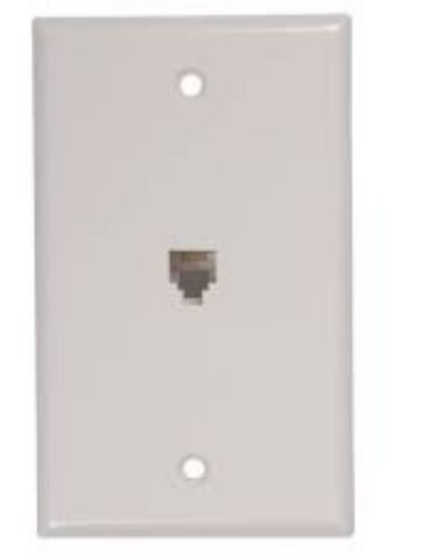 RCA TP247WHR Phone Jack Wall Plate, Connects to phone wire and mounts a modular phone jack on your wall, Allows use of standard phone connector, Four wire system works with all two or four wire systems, Mounts to standard electrical outlet box or flush mounts to drywall, White finish, UPC 079000404026 (TP247WHR TP-247WHR)