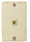RCA TP252R Wall Phone Mount, Connects to phone wire and mounts your wall phone, Includes jacks on sides for up to 3 total line cord connections, 1 front and 2 side jacks, Ivory finish, Lifetime warranty, UPC 079000308607 (TP252R TP-252R) 