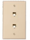 RCA TP253R Duplex jack phone wall plate, Connects to phone wire and mounts two phone jacks on your wall, Ivory finish, Four wire system works with all two or four wire systems, Mounts to standard electrical outlet box or flush mounts to drywall, Lifetime warranty, UPC 079000404071 (TP253R TP-253R) 