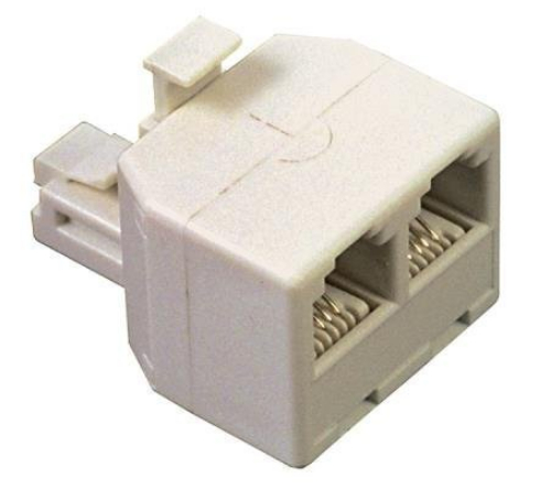 RCA TP257R Duplex Modular Jack, Converts a single phone jack into two, Allows use of standard phone connector, Four wire system works with all two or four wire systems, Ivory finish, Lifetime warranty, UPC 079000404095 (TP257R TP-257R)