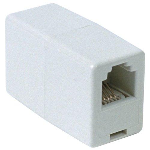 RCA TP262WHR In-line Phone Cord Coupler, Extends the reach of a phone cord connection without cutting or splicing, Allows use of standard phone connector, White finish, Four wire system works with all two or four wire systems, Lifetime warranty, UPC 079000308621 (TP262WHR TP-262WHR)