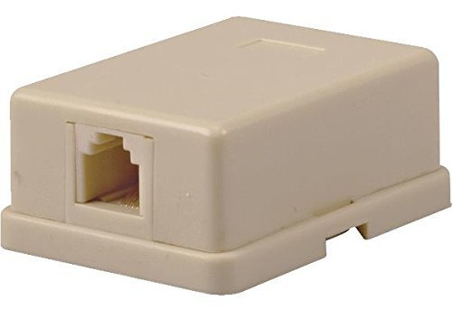 RCA TP266R Duplex Surface-mount Baseboard Phone Jack, Connects to phone wire and mounts two modular phone jacks on your baseboard, Allows use of standard phone connector, Ivory finish, Compact size for inconspicuous installation, Four wire system works with all two or four wire systems, UPC 079000308744 (TP266R TP-266R)