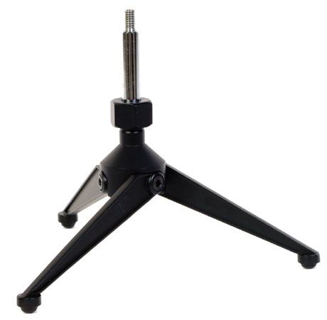 Califone TP-285 Tabletop Tripod, Light-weight, Compact, Portable, Accommodates 3 Different Screw Threads, All-purpose for Audio Monitors, Cameras, Microphones, Universal Microphone Clip, Adjustable Height 4-1/4 to 6-3/4, Universal Mic Clip Included, UPC 610356256008 (TP 285 TP285)