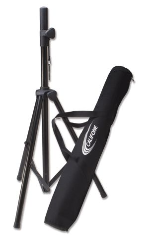 Califone TP-30 Portable Tripod with Carry Case, Supports PA-300 PA, Sturdy, durable 1-1/8 aluminum tubing, Tension-adjustable knob for height adjustment, Supplemental cotter-pin gives additional reinforcement, Heavy-duty Cordura bag, 55 pounds (25 kg) Safety Weight Capacity, Maximum height 38, UPC 610356401002 (TP30 TP 30)