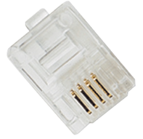RCA TP304R 4-wire Modular Phone Plugs, Terminates phone wire for modular connections, 4-wire system, Replaces damaged connectors, Allows custom lengths of line cords, Lifetime warranty, UPC 044476066320 (TP304R TP-304R)