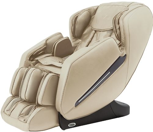 Titan TP-Carina D L-Track Massage Chair with Space Savings, Beige, Zero Gravity, Foot Roller, Airbag Massage, Computer Body Scan, 5 Massage Styles, 6 Preset Programs, 3 Memory Programs, LED Chromotherapy, Remote Holder, Remote Control, UPC 856157008310 (TPCARINAB TP-CARINA TP CARINA)