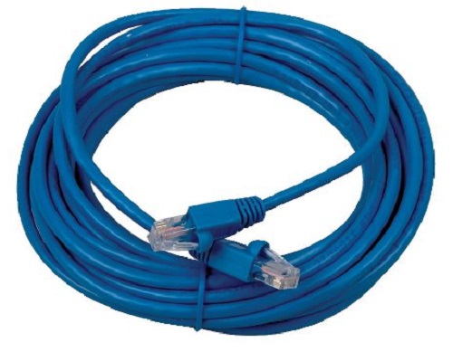 RCA TPH532BR Cat5e 25 Ft Network Cable - Blue, Connects an internet-enabled device to a network, 100 MHz, UPC 044476048258 (TPH532BR TPH-532BR)