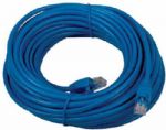 RCA TPH533BR Cat5 Cable, 50-Feet, Blue, Networking/Modem, Built In Slider Adapts To Either Plug Size RJ11 Or RJ45, It is Ideal For Travel and Mobile Use, UPC 044476061431 (TPH533BR TPH-533BR) 