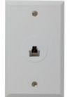 RCA TPH552R RJ45 Wall Plate - White; FLUSH MOUNTED WALL JACK; RJ45 connection allows you to hook up an Ethernet or modem for high speed data transmissions; It allows for up to four different phone lines and may be used with a modem; Lead-free construction of environmentally friendly materials; 8 Wire, Modular Outlet For Internet Connections; UPC 044476060489 (TPH552R TP-H552R) 