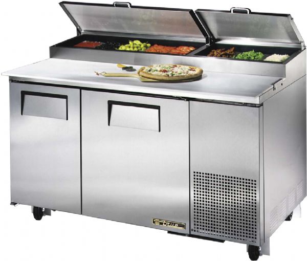 True TPP-60 Pizza Prep Table, 300 series top, 2 doors, white, rues pizza prep tables are designed with enduring quality that protects your long term investment (TPP60 TP-P-60 TP-P60 T-PP-60)