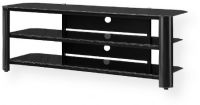 Innovex TPT58G29 Oxford TV Stand, 43"-58" Max TV Size, Metal Material, Black Furniture Finish, Open Shelving Furniture Design, Flat Screen TV Type, Tinted Glass Furniture Shelving, 15.5" D x 54.25" W x 7.13" H Shelving, 20.9" H x 58'' W x 18.3'' D Dimensions, UPC 811910588294 (TPT58G29 TPT-58G-29 TPT 58G 29) 