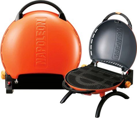 Napoleon TQ2225PO Travel Q Portable Grill, Orange, Large 225 sq. in efficient cooking grid, Durable porcelainized cast iron cooking grid, 10500 BTU circular stainless steel burner for even cooking, Sets up in 10 seconds and uses standard portable propane cylinders, Cast iron grid, PIEZO push button ignition, UPC 629162116079 (TQ-2225PO TQ 2225PO TQ2225-PO TQ2225 PO)