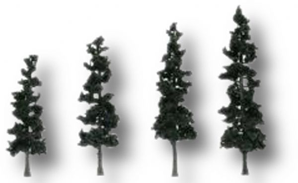 Woodland Scenics TR1580 Ready Made Tree Value Pack Conifer, 2.25
