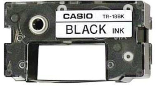 Casio TR-18BK Black Thermal Ink Ribbon Tape for the CD Title Writers, Works with the following models CW-100, CW-50, CW-75, CW-E60, CW-K85, CW-L300 (TR18BK TR 18BK TR-18B TR18B TR18-BK)