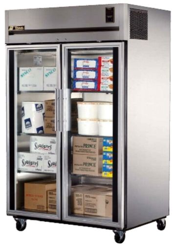True TR2F-2G 56 Cu.Ft. Reach-In Glass Door Freezers, 300 series stainless steel exterior and interior (TR2F2G TR2F-2 TR2F 2G TR2F2 TR2-F2G)