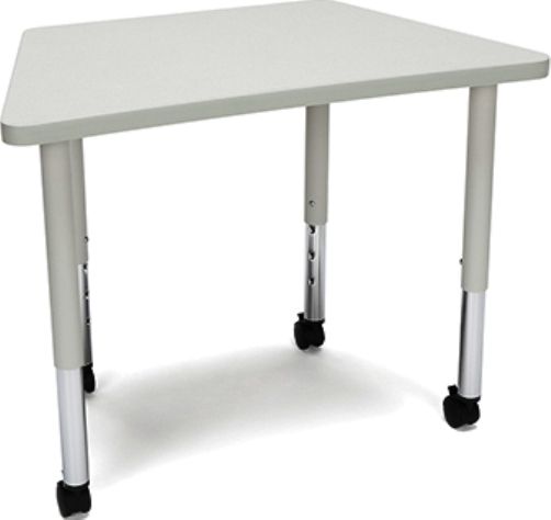 OFM TRAP-SLC-GRYNB Adapt series Trapezoid Table with Casters, 20