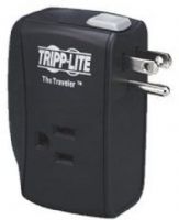Tripp Lite TRAVELER100BT Surge Suppressor, AC 120 V Input Voltage, 50/60 Hz Frequency Required, 1 x power NEMA 5-15 Input Connectors, 2 x power NEMA 5-15 Output Connectors, 15 A Max Electric Current, Network/phone line - RJ-45 Dataline Surge Protection, Standard Surge Suppression, 1 ns Surge Response Time, 1050 Joules Surge Energy Rating, 150 V Clamping Level (TRAVELER 100BT TRAVELER-100BT TRAVELER100-BT TRAVELER100 BT) 