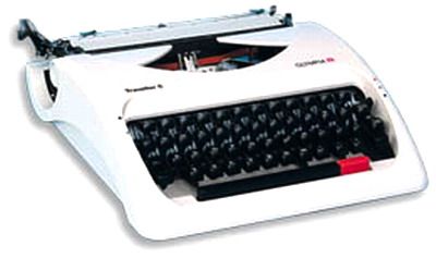 Olympia TRAVELERC Model Traveler C Portable Manual Typewriter, Repeat spacebar, Carriage lock, 44 Typing Keys, Left and right margin setter, Margin zone and margin release, Line return, Linespacing 1, 1.5, 2; 8.25