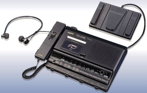 Sanyo TRC-6400 Recorder Transcriber, High-Speed Erase, Full Auto Stop in All Modes, Fast Forward on Mic (TRC6400 TRC 6400)