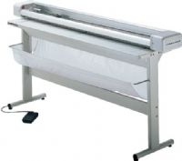 Neolt TRIM100BE Electro Trimmer 39-Inch with Floor Stand, Cutting Capacity 7 sheets (1/32"), Table Dimensions 58" x 17", Cutting speed approximately 40" per second, Self-sharpening hardened steel cutting wheel that cuts in both directions, Cutting is activated by either the foot pedal or the convenient switch bar that runs length of trimmer, UPC 088354933236 (TRIM-100BE TRIM 100BE TRIM100B TRIM100) 