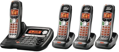 Uniden TRU9485-4 Remanufactured Cordless Digital Answering System with Dual Keypad & Speakerphone with 3 Extra Handsets, 5.8 Digital Expandable System, Digital Answering System with Handset Access, 10 Handset Expandability (Maximum), Caller ID/Call Waiting Deluxe, Banner Display, Base Keypad, Handset Speakerphone (TRU94854 TRU-9485-4 TRU9485 TRU-9485 TRU-94854)