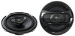 Pioneer TS-A1675R 6 1-2 inch 3-way Speaker, Max. Music Power (Nominal) 300 W (50 W), Cone Material Multilayer Mica Matrix Cone, Frequency Response 35 Hz to 31 kHz, Sensitivity (1 W/1 m) 90 dB, Impedance 4 ohm, Crossover Frequency No, Mounting Depth 1-3/4", Cut-Out Dimensions 5", UPC 884938187473 (TSA1675R  TS-A1675R) 