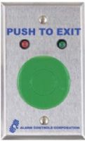 Alarm Controls TS1 H.D., N/O, N/C 10 A. CONTACTS, 1.5 INCH GREEN BUTTON, PUSH TO EXIT, RED, GREEN LEDS, S.G. (DAT.TS1) 