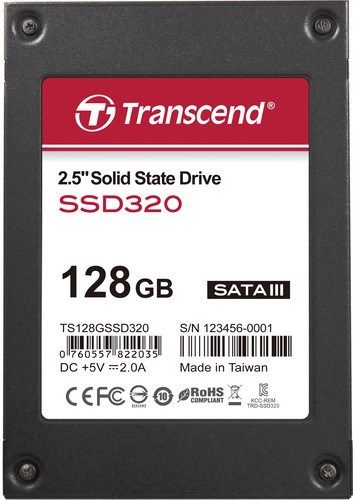 Transcend TS128GSSD320 Premium 2.5 SATA III 6Gb/s 128GB Solid State Drive, SandForce Driven, TRIM Command support, NCQ support, Ultra-slim 7mm form factor, SATA 6Gbps/3Gbps/1.5Gbps connection options, Intelligent Block Management and Wear Leveling, Build-in ECC protection for long data retention, UPC 760557823193 (TS-128GSSD320 TS 128GSSD320 TS128G-SSD320 TS128G SSD320)