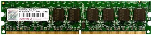Transcend TS128MLQ72V5J DDR2 240PIN 533 Unbuffered DIMM 1GB Memory Module With 64Mx8 CL4, JEDEC standard 1.8V +/- 0.1V Power supply, VDDQ=1.8V +/- 0.1V, Max clock Freq 267MHZ, 533Mb/S/Pin.; Posted CAS, Write Latency (WL) = Read Latency (RL)-1, Burst Length 4, 8 (Interleave/nibble sequential), UPC 760557795575 (TS-128MLQ72V5J TS 128MLQ72V5J TS128M-LQ72V5J TS128M LQ72V5J)