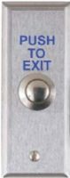 Alarm Controls TS-13 3/4 in Dia. Metal Pushbutton, Labeled “Push To Exit”, Momentary Action Switch, D.P.D.T. Contacts Rated 10 A. @ 35 Vdc, Switch Terminated with 10” Leads and Mounted on 1.75 inch 302 Stainless Steel Wallplate, 1.5 Inch Depth Behind Plate, UPC 604840970136 (TS-13 TS-13 TS13)  