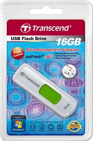 Transcend TS16GJF530 JetFlash 530 16GB Retracable Flash Drive (Green Slider), White, Read 15 MByte/s, Write 7 MByte/s, Capless design with a sliding USB connector, Fully compatible with USB 2.0, Easy plug and play installation, USB powered, No external power or battery needed, Offers a free download of Transcend Elite data management tools, UPC 760557818144 (TS-16GJF530 TS 16GJF530 TS16G-JF530 TS16G JF530)