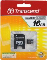 Transcend TS16GUSDHC4 microSDHC 16GB Memory Card with Adapter, Fully compatible with SD 2.0 Standards, SDHC Class 4 compliant, Easy to use, plug-and-play operation, Built-in Error Correcting Code (ECC) to detect and correct transfer errors, Complies with Secure Digital Music Initiative (SDMI) portable device requirements, UPC 760557819837 (TS-16GUSDHC4 TS 16GUSDHC4 TS16G-USDHC4 TS16G USDHC4) 