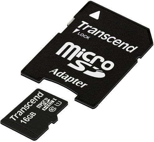 Transcend TS16GUSDU1 Flash memory card, 16 GB Storage Capacity, 10 MB/s write Speed Rating, UHS Class 1 / Class10 SD Speed Class, microSDHC Form Factor, ECC support, Content Protection for Recorded Media Features, UPC 760557824961 (TS16GUSDU1 TS-16GUS-DU1 TS16GUS DU1)